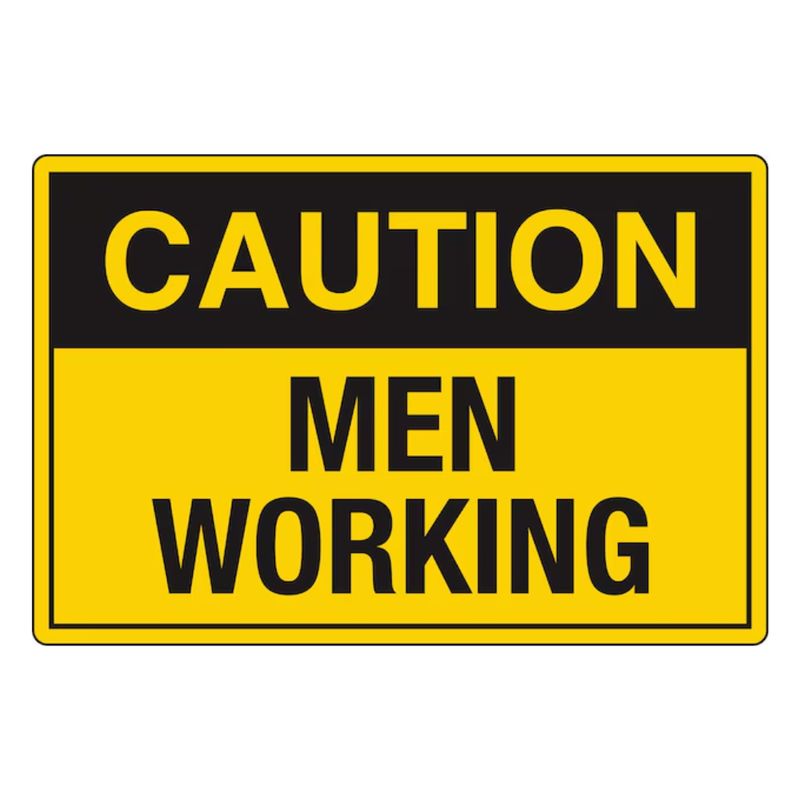 Caution Workers Working