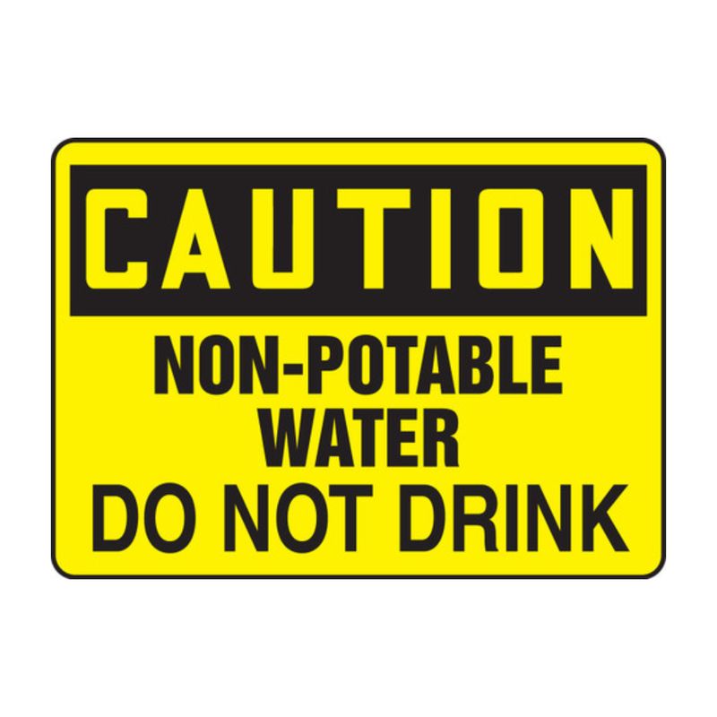 Caution Non-Potable Water 7x10