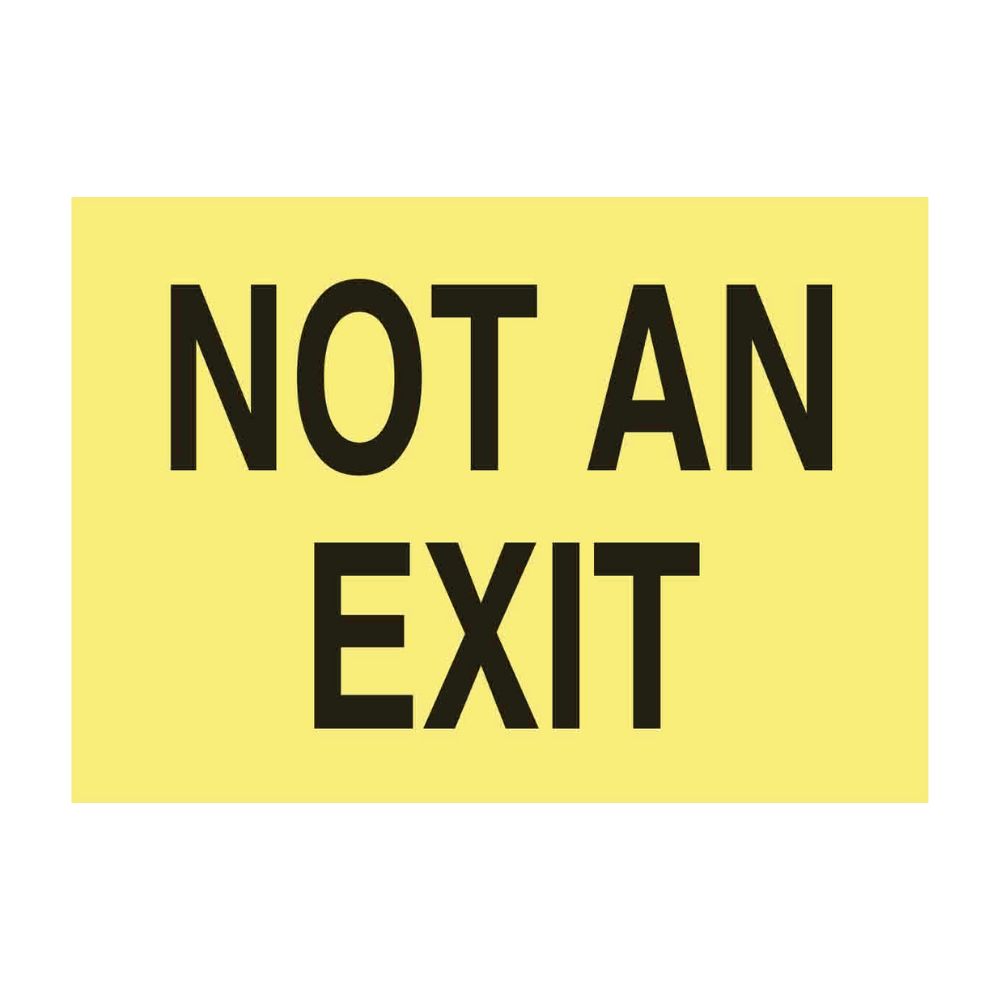 Not An Exit Glow Sign, Color: AV, Size: 7x10