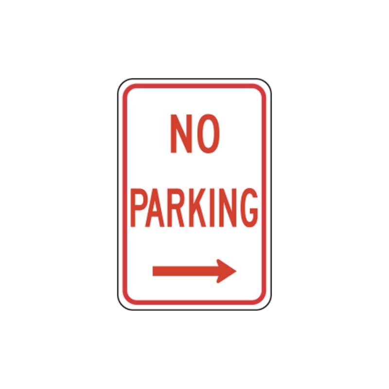 No Parking Right Arrow