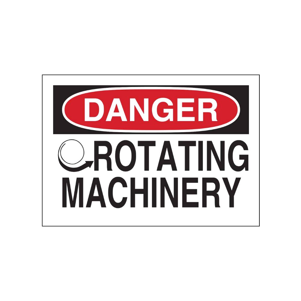 Danger Rotating Machinery, Color: AV, Size: 7&quot;X10&quot;