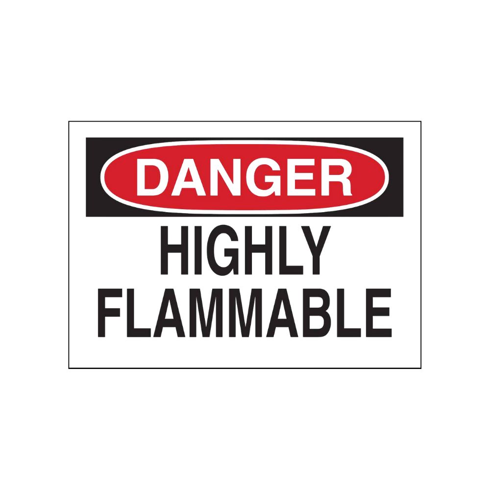 Danger Highly Flammable, Color: AV, Size: 7&quot;X10&quot;