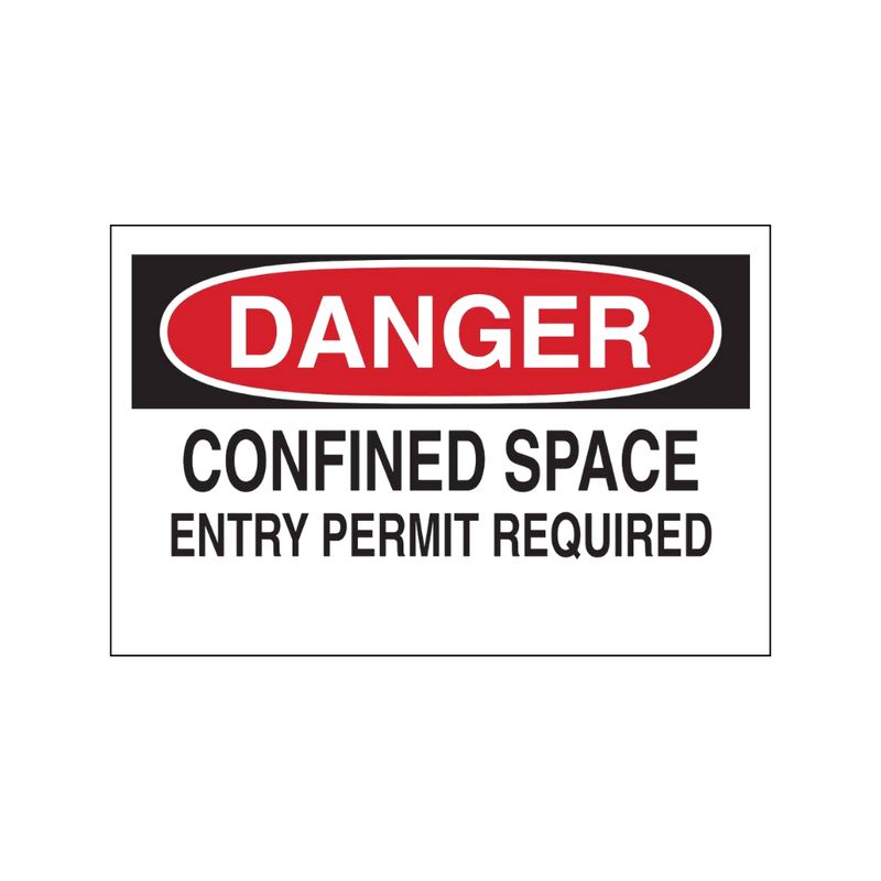Danger Confined Space Entry Permit Required