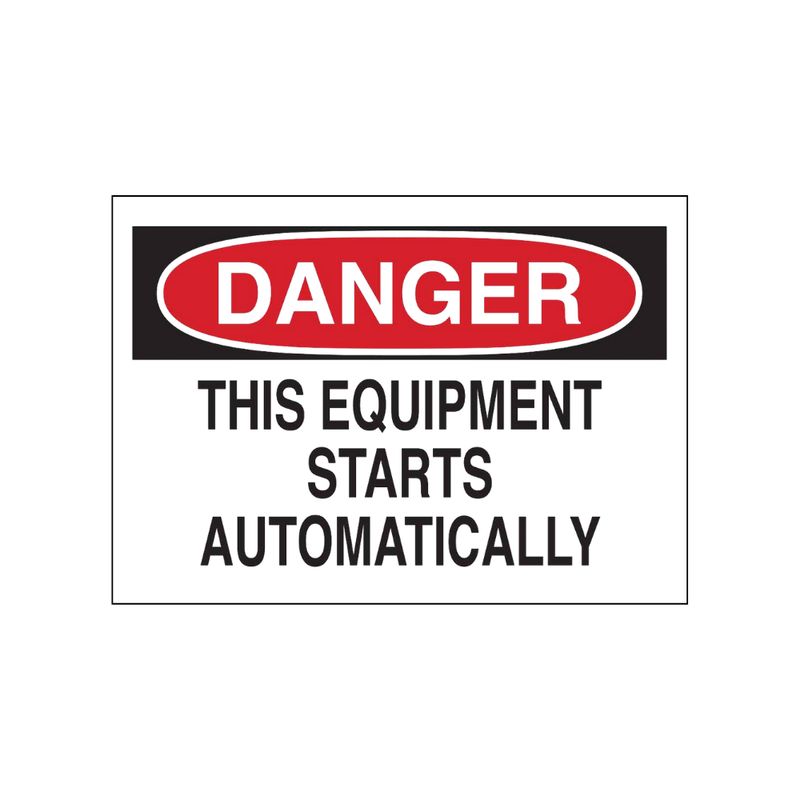 Danger Equipment Starts Automatically