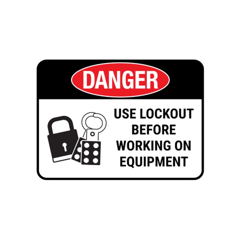 Danger Use Lockout Before Working on Equipment