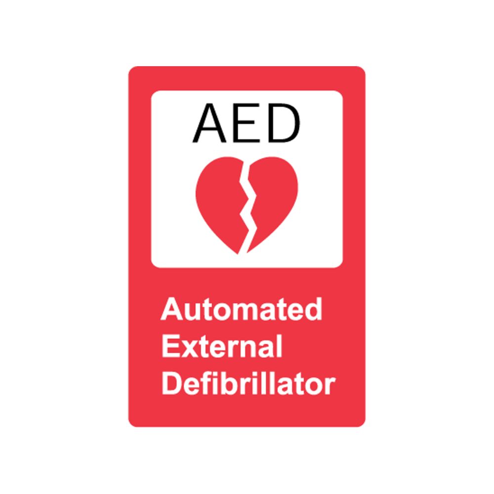 AED Placard, Color: Aluminum, Size: 10x14