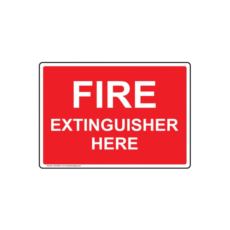 Fire Extinguisher Here - Sign