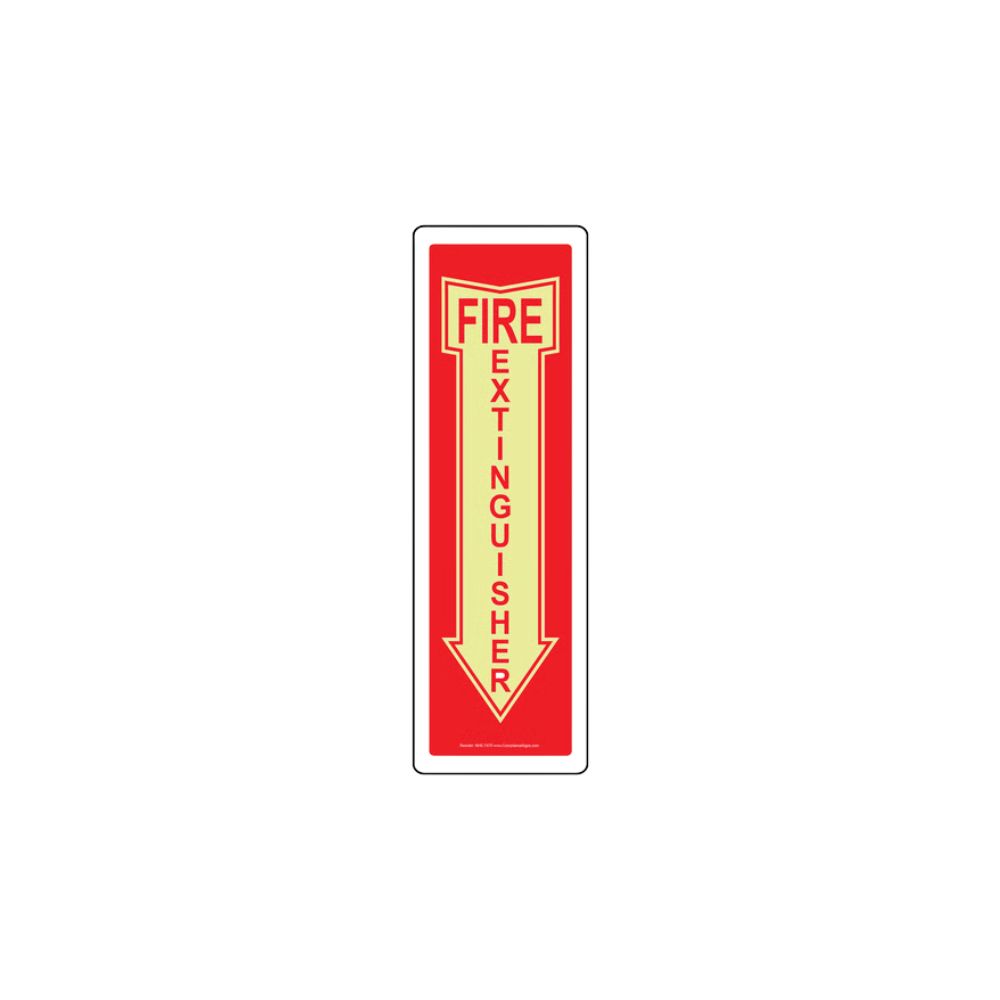 Fire Extinguisher Down Arrow, Color: AV, Size: 4&quot;X20&quot;