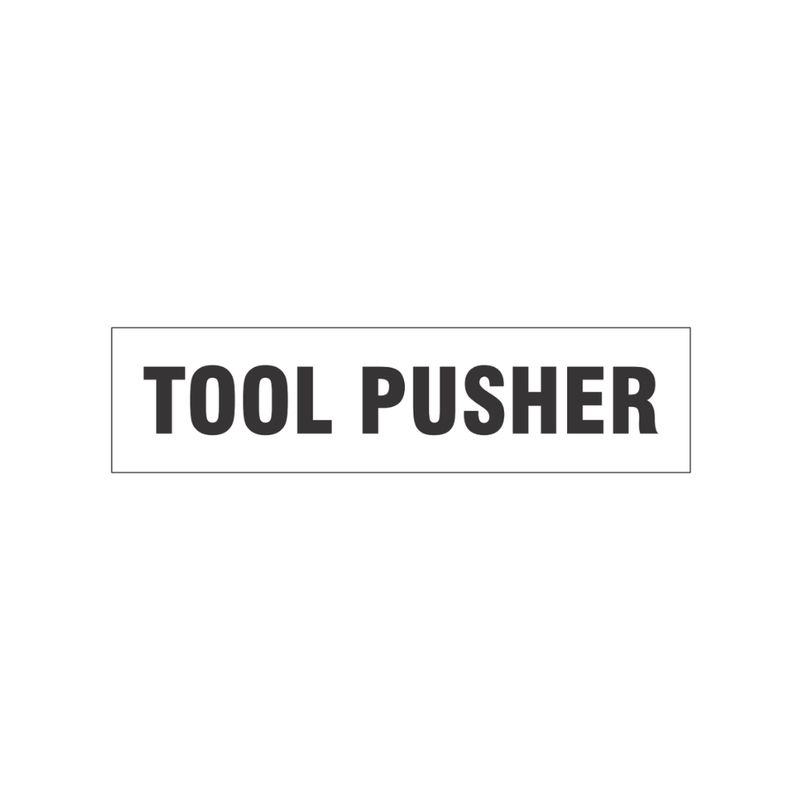 Tool Pusher Decal