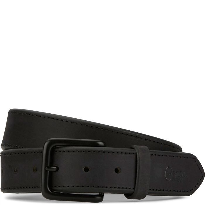 Chippewa Men&#39;s Genuine Leather Belt - Black Crazy Horse Leather, Model: Black Crazy Horse Leather, Matte Black Harness Buc, Size: 32