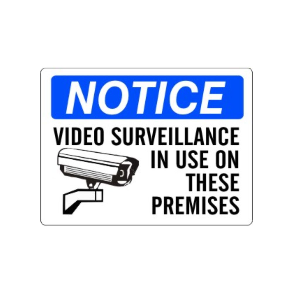 Notice Video Surveillance In Use, Color: Aluminum, Size: 7x10