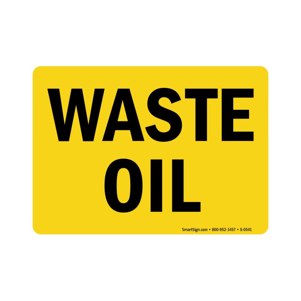 Waste Oil-7x10 Decal, Size: 7x10