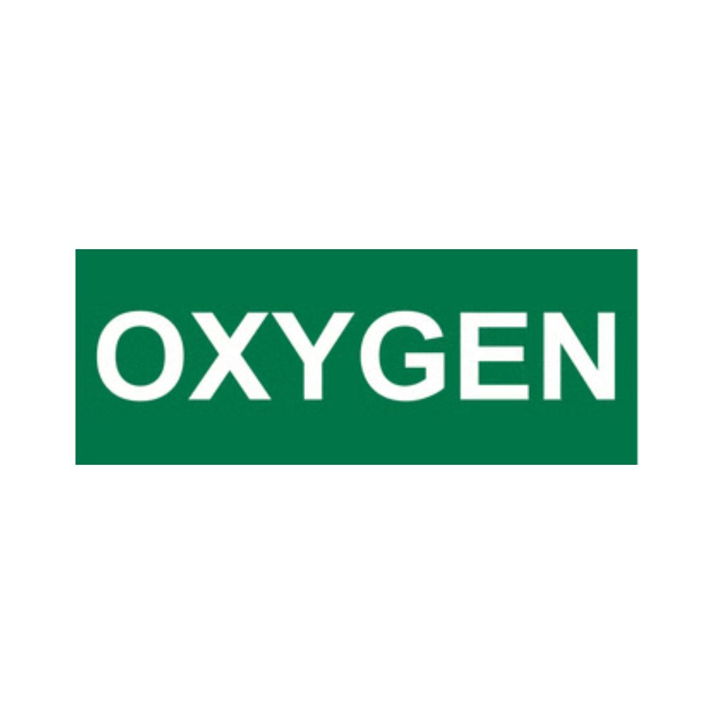 Oxygen Pressure Sensitive Decal, Color: Vinyl, Size: 2.25 x 9