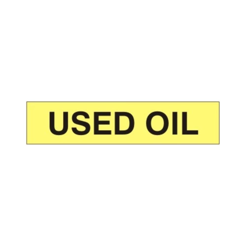 Used Oil - Decal, Color: AV, Size: 2.25&quot;X9&quot;