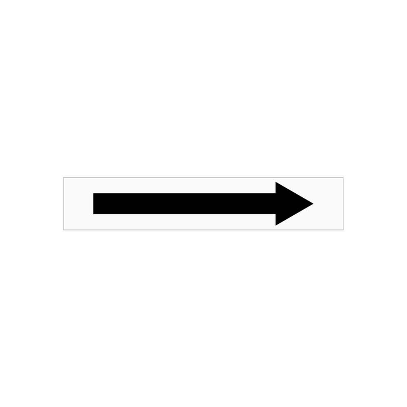 White With Black Arrow-Pipe Marker
