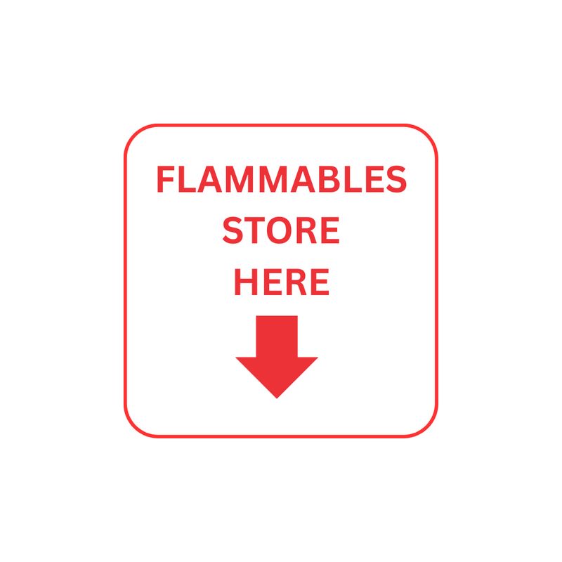 Flammables stored here