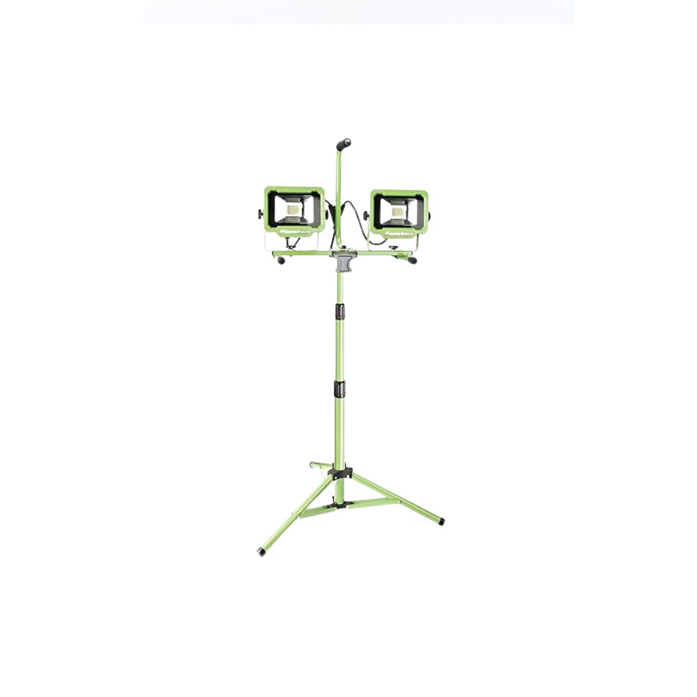 Pro Glo 10000LM 50W Twin Head LED Worklight, Color: Green