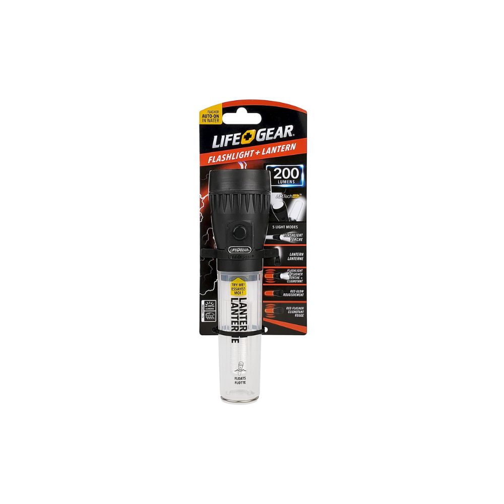 Life Gear Float Flashlight &amp; Lantern-DC, Lumens: 200 Lum