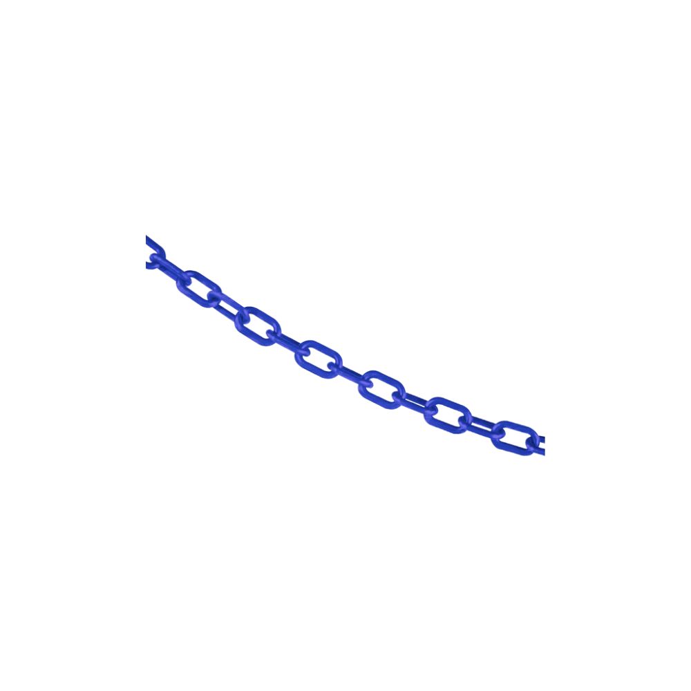 Mr. Chain Plastic Barrier Chain / Traffic Blue / 1.5&quot; Link Dia. / 50&#39; Length, Color/Length: Mr. Chain Plastic Barrier Chain, Traffic Blue, 1.5