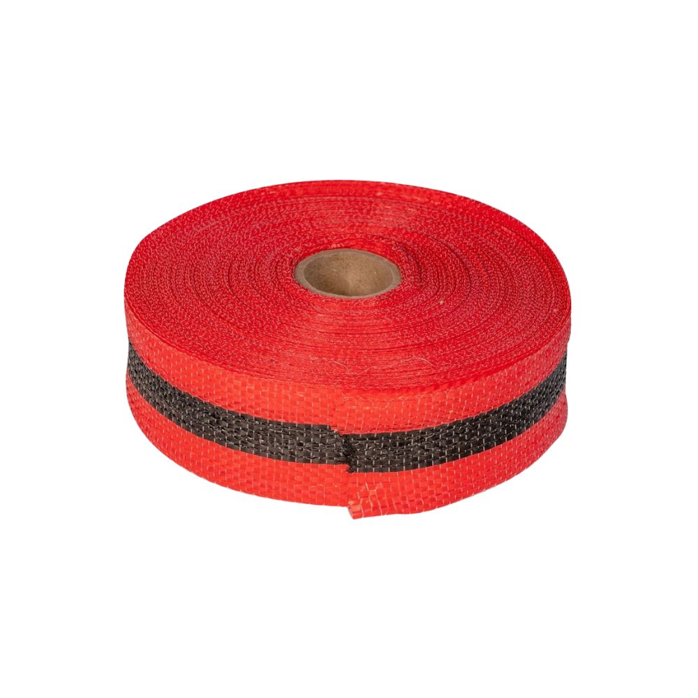 Woven Barricade Tape, Color: Red/Black: T2WRB200, Quantity: Single, Size: 200'