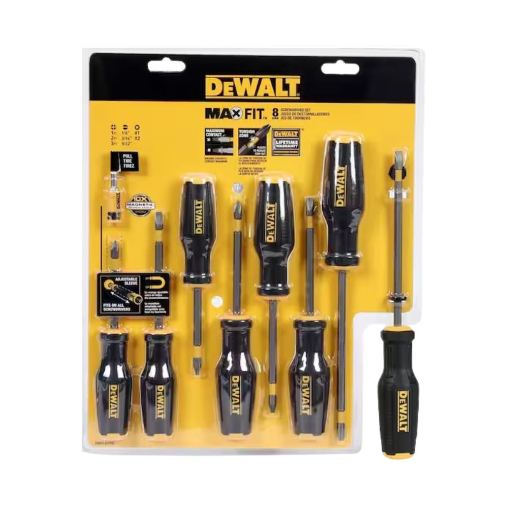 Dewalt 8 Piece Max Fit Screwdriver Set, Category: Bits and Drivers