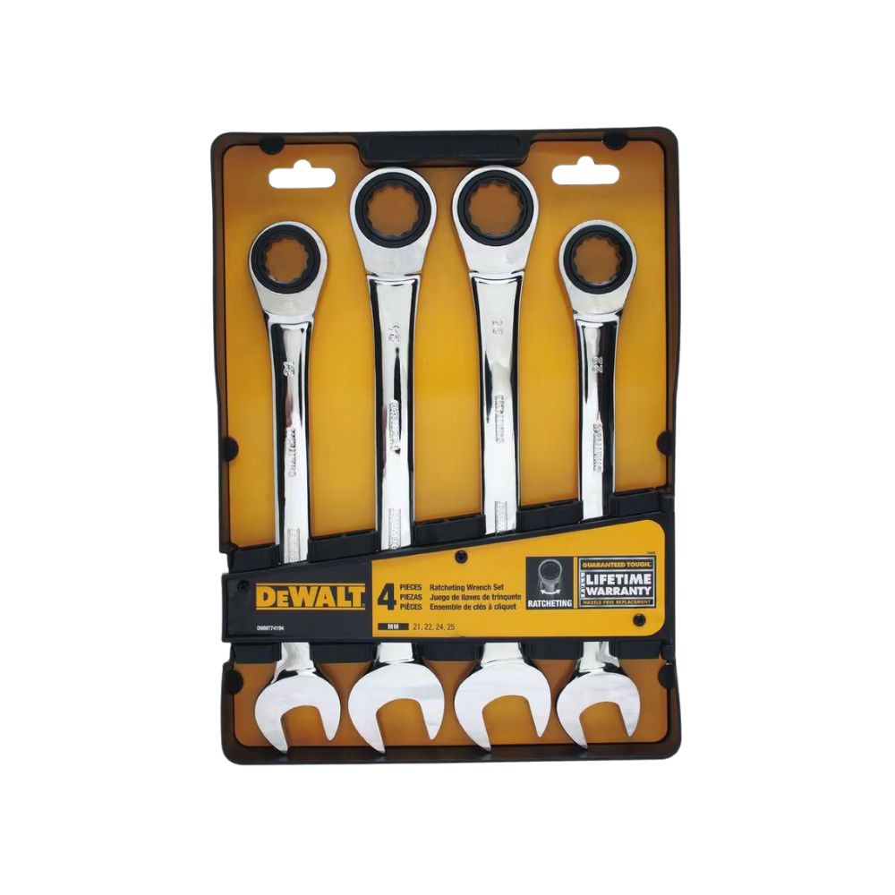 Dewalt 4 Piece Metric Ratcheting Wrench Set, Category: Ratchet and Sockets