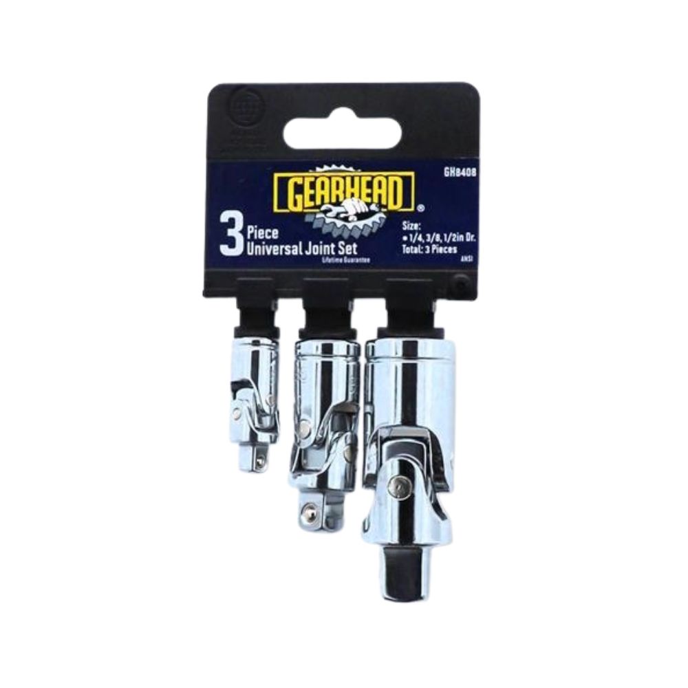 Gearhead 3 Piece Universal Joint Set, Category: Ratchet and Sockets, Model: Universal