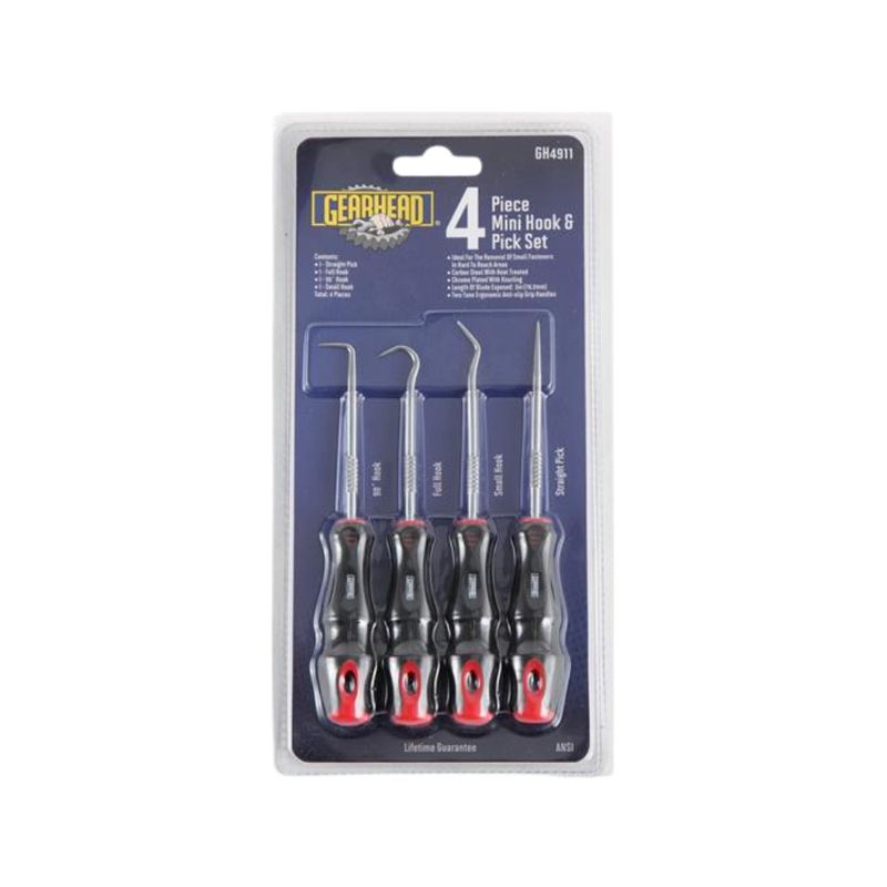 Gearhead 4 Piece Mini Hook &amp; Pick Set