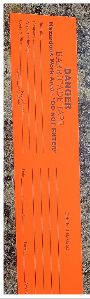 Caution Barricade Tape Sticker, Color: yellow, Size: 2.5&quot; x 11&quot;