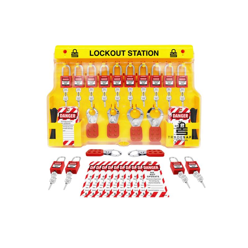 Tradesafe 14 Lock Lockout Tagout Station