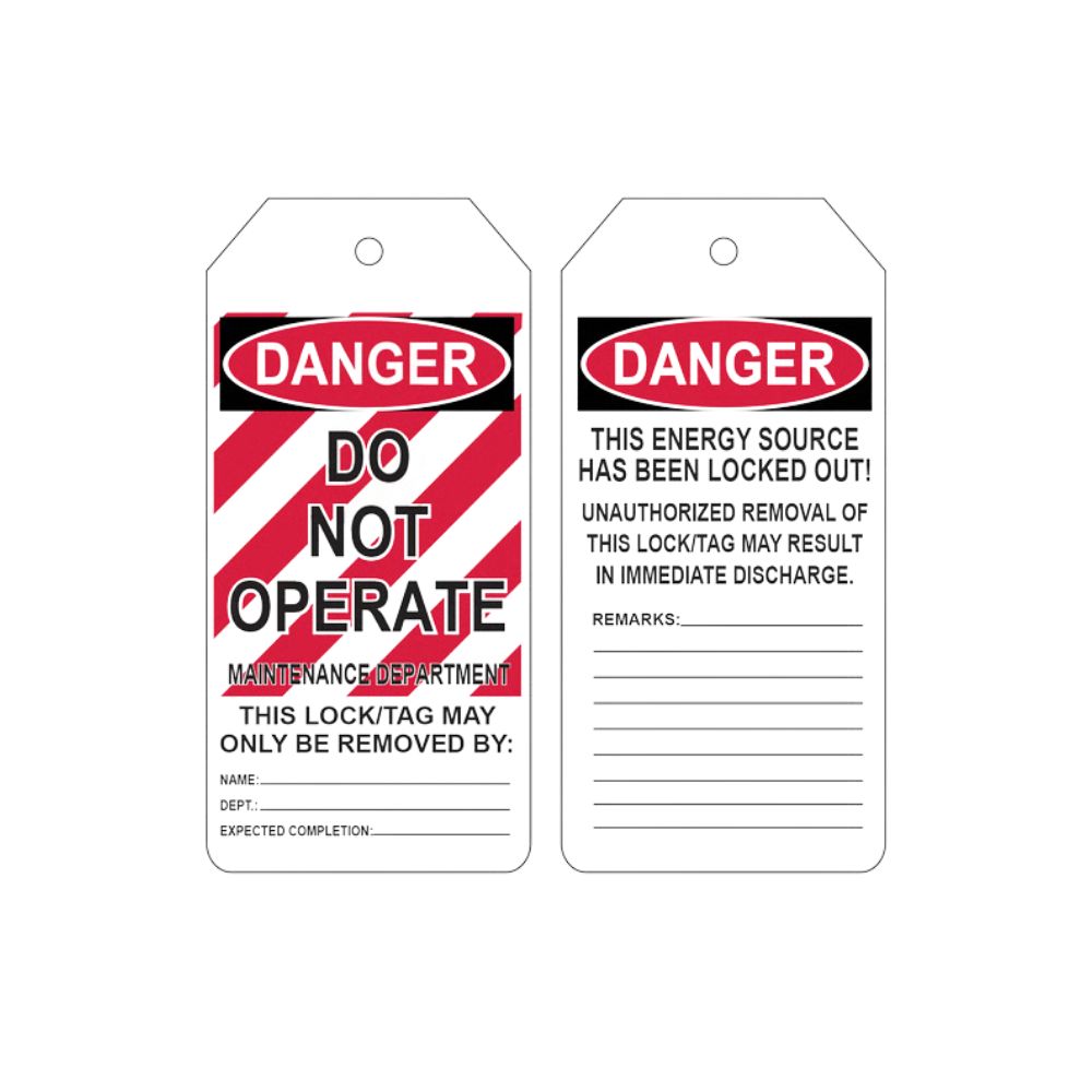 Accuform Danger Do Not Operate: Single, Size: 5.75 x 3.25