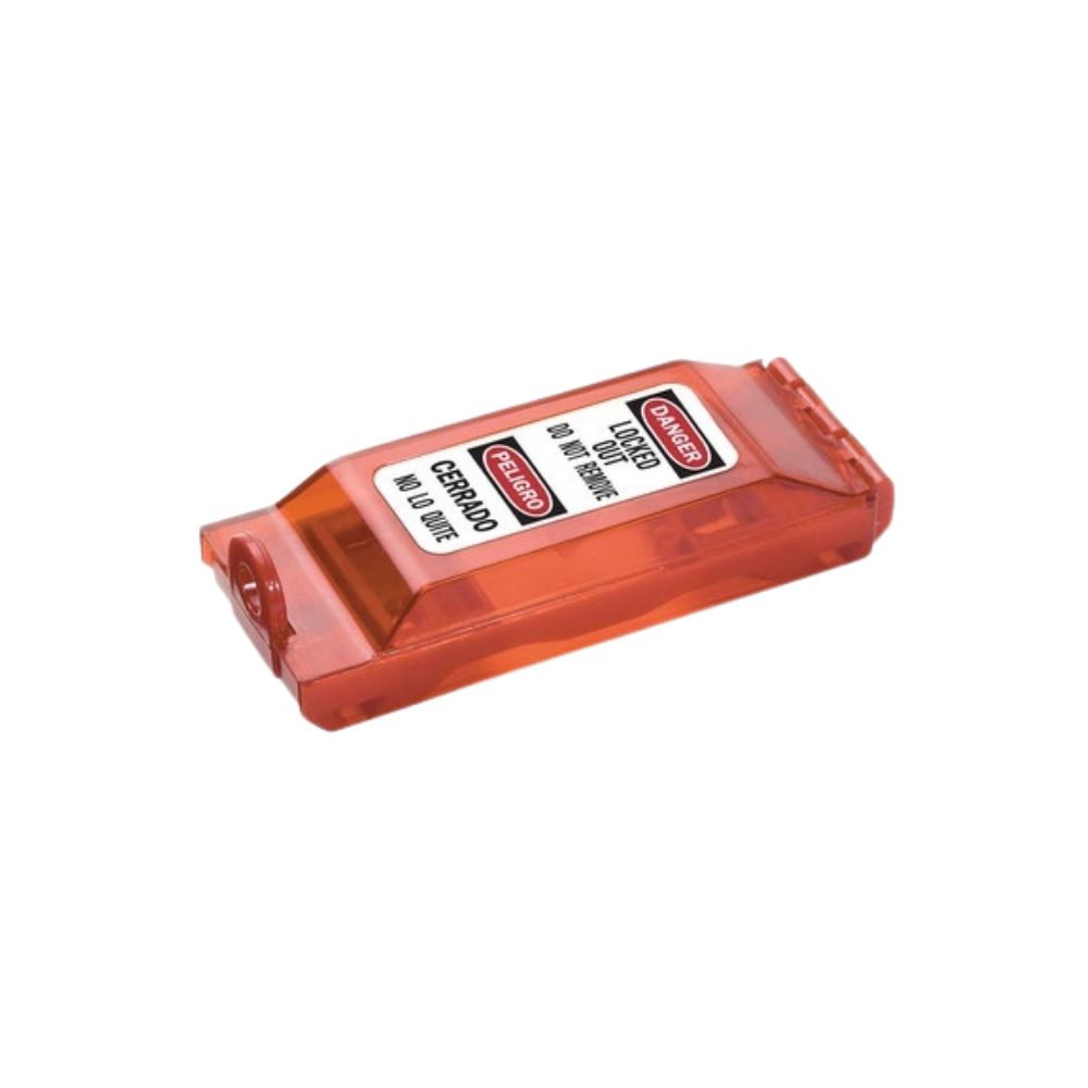 Master Lock 496B Universal Wall Switch Cover Electrical Lockout, Color: Red