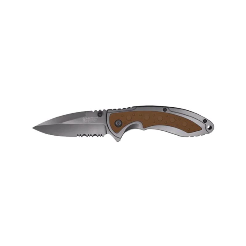 Justin Folding Knife Olive Rubber Inlay