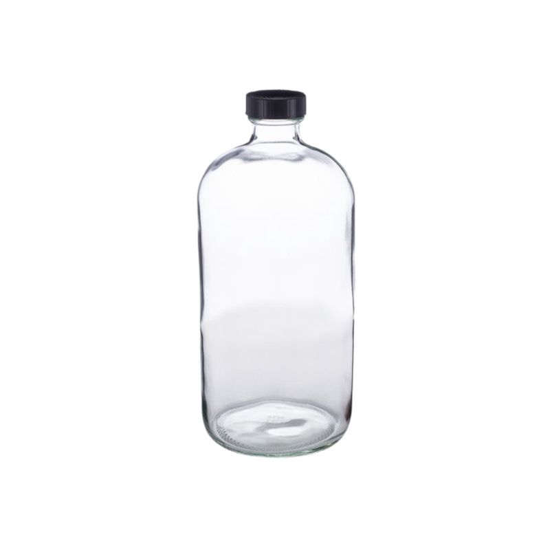 Robinson Manufacturing Glass Bottle / Boston Round / 32 0z.