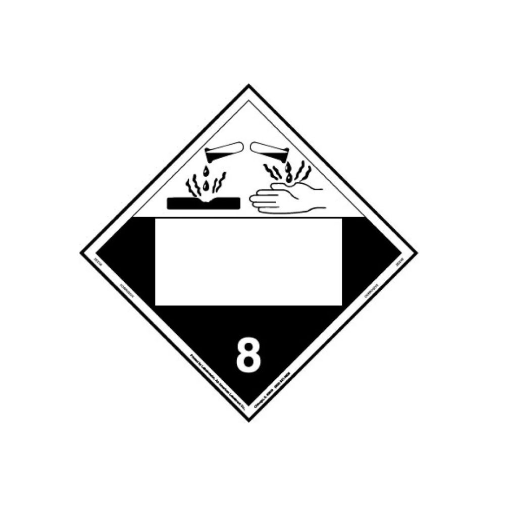 Safehouse Signs Corrosive Picto - Placard, Color: Rigid Vinyl, Size: 10.75&quot;