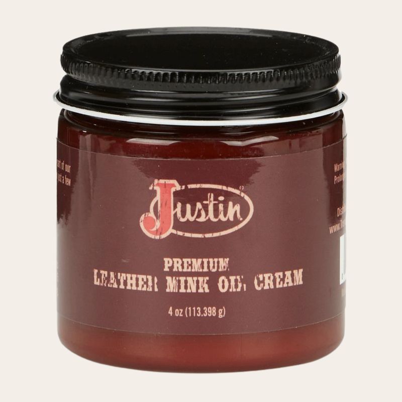 Justin Premium Mink Oil Leather Cream 4oz Jar