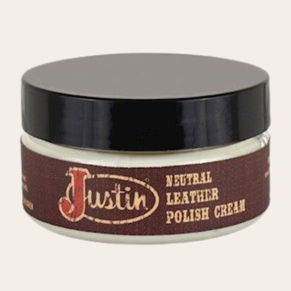 Justin Neutral Leather Polish Cream 2oz Jar