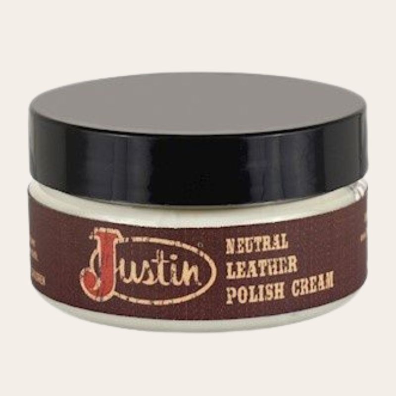 Justin Neutral Leather Polish Cream 2oz Jar