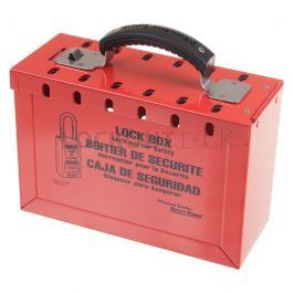Group 10 Lock Out Box, Color: Red