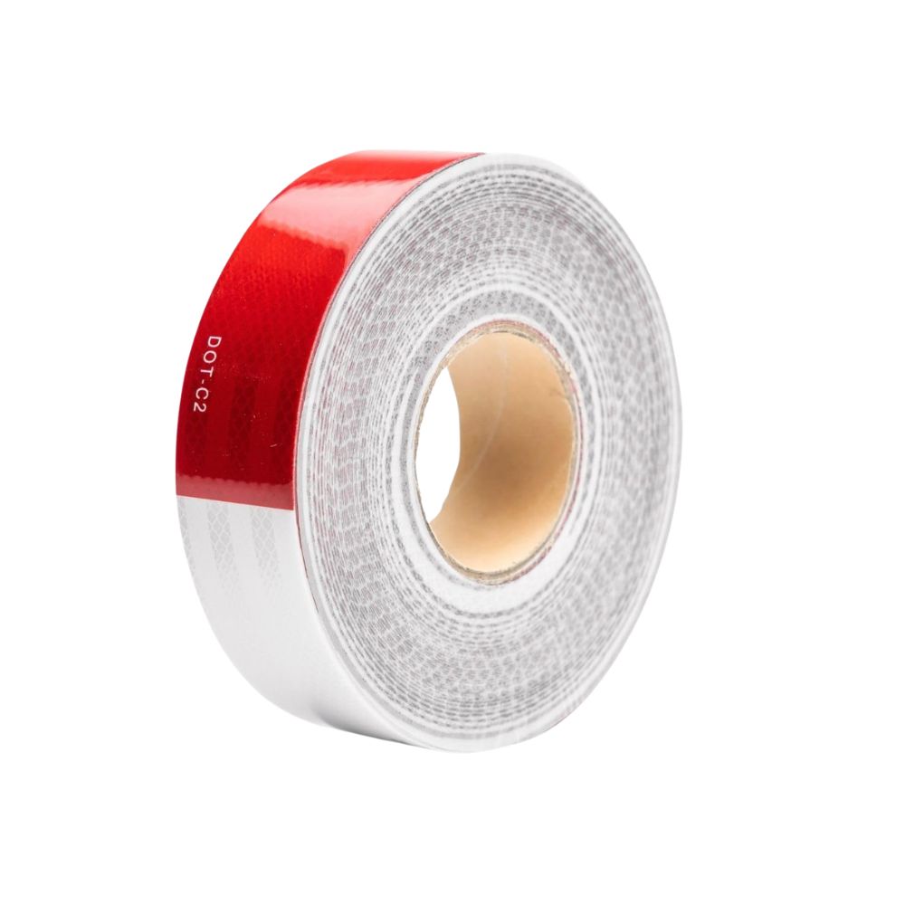 Seven Sparta DOT-C2 RD/WH Tape BY THE FOOT, Size: 2"X1'