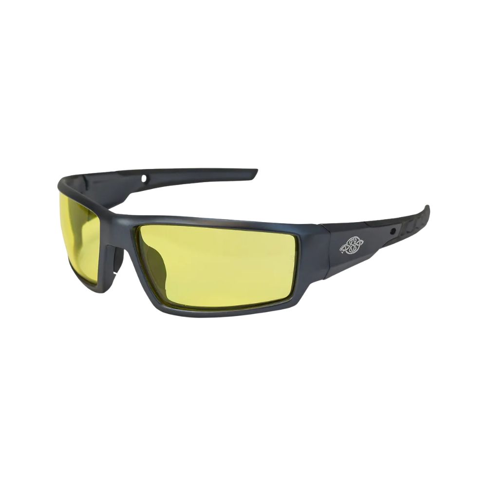Crossfire Cumulus Safety Glass, Color of Lens/Frame: Amber/Aluminum Gray, Quantity: Single