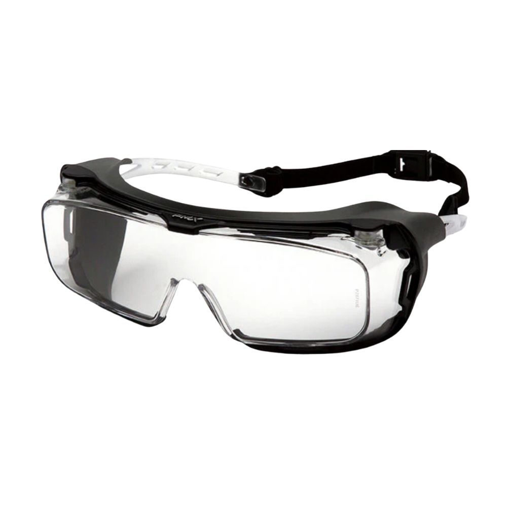 Pyramex Cappture Plus Spoggle Safety Glass, Color of Lens/Frame: Clear/AF/Gray, Quantity: Single
