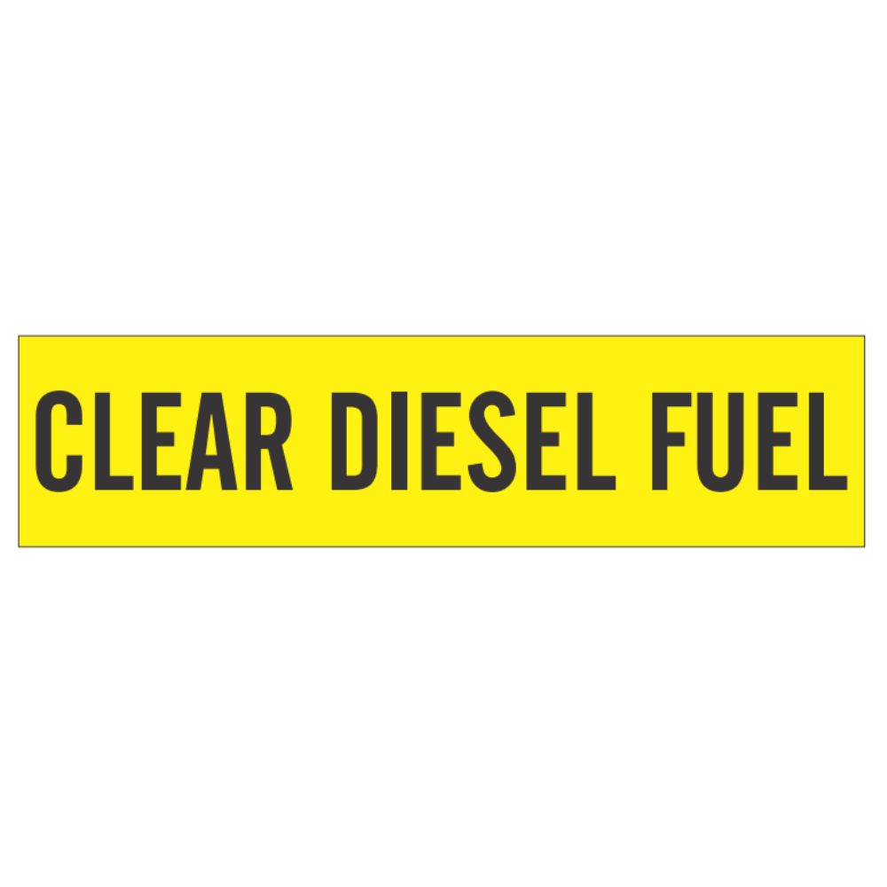 Clear Diesel Fuel, Color: AV, Size: 2.25"X9"