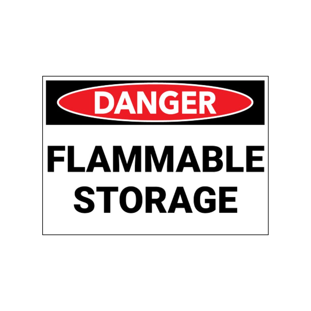 Danger Flammable Storage, Color: AV, Size: 7x10