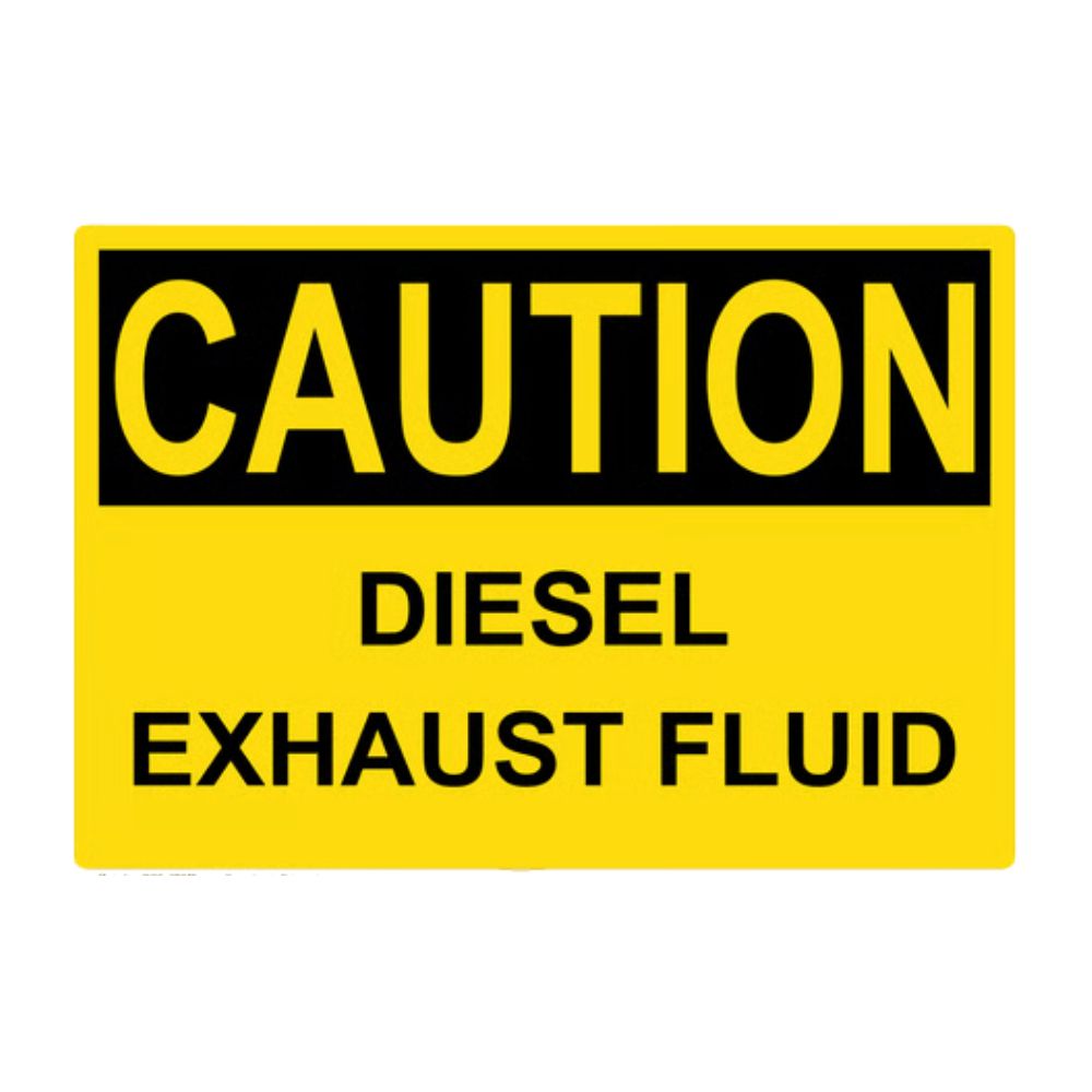 Caution Diesel Exhaust, Color: AV, Size: 10X14