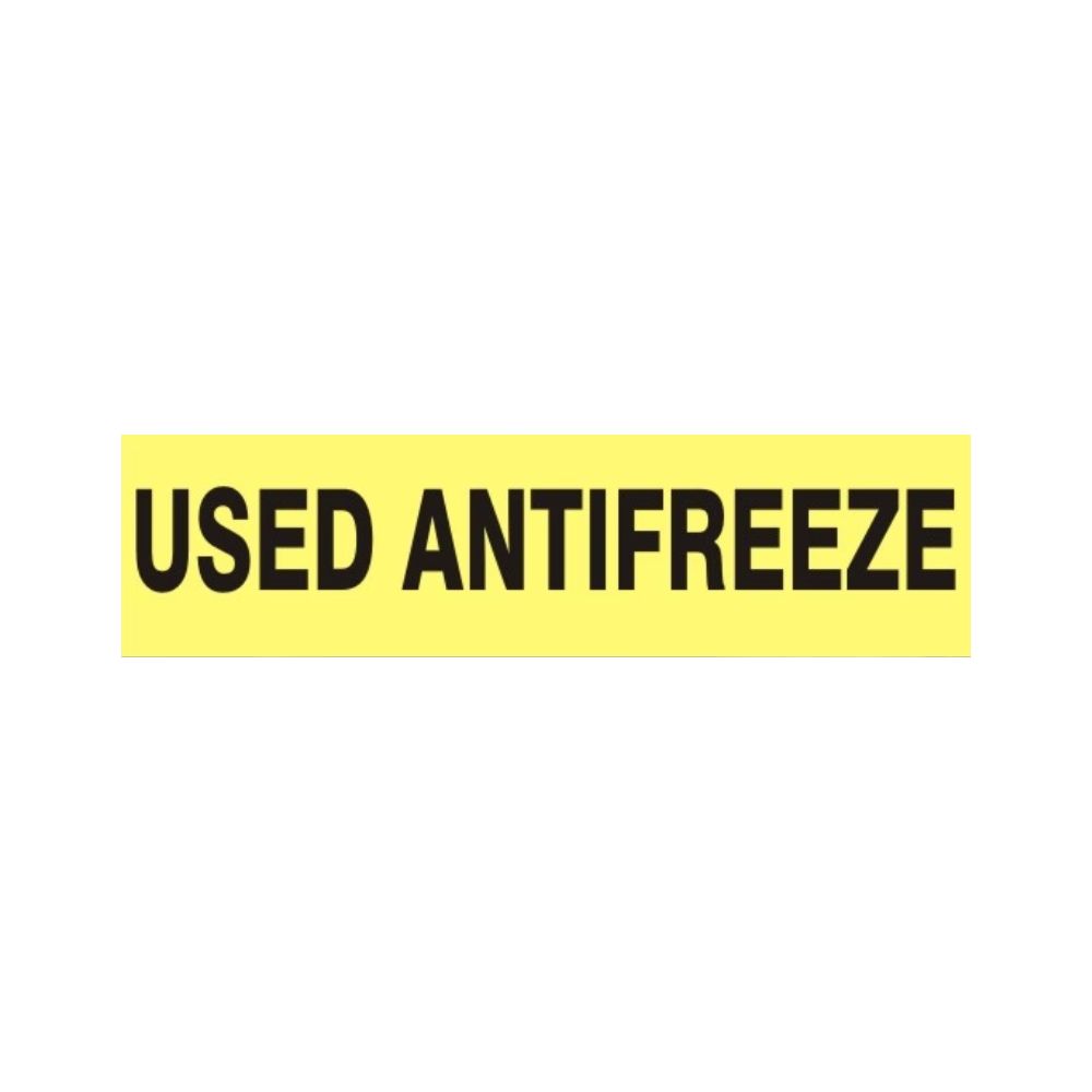 Used Antifreeze - Decal, Color: AV, Size: 2.25"X9"