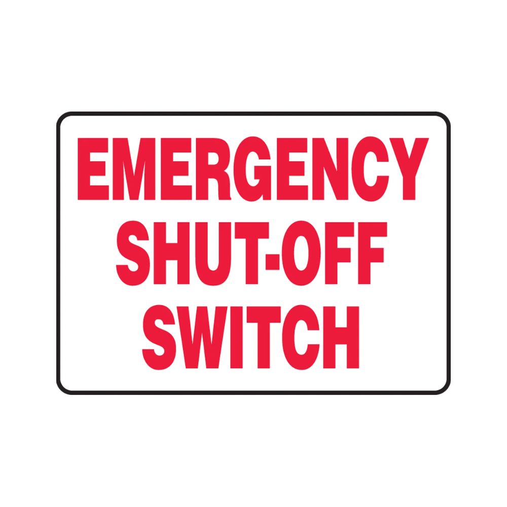Emergency Shut off Switch, Color: AV, Size: 7x10