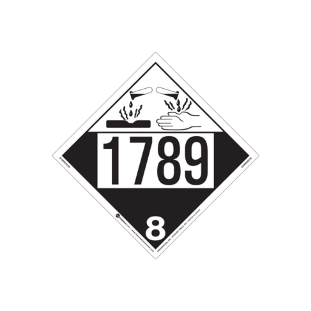Safehouse Signs DOT Placard 1789 Aluminum, Color: 1789, Size: 10.75