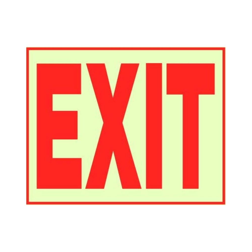 EXIT SIGN GLOW - 5818, Color: Plastic/Glow, Size: 7"X10"