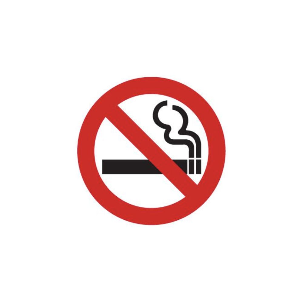 No Smoking Red/White 2" Diameter, Color: AV, Size: 2"